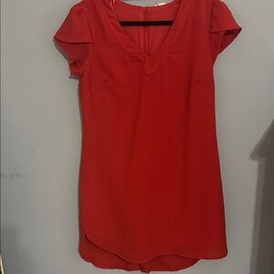 Japna Red V-Neck Dress
